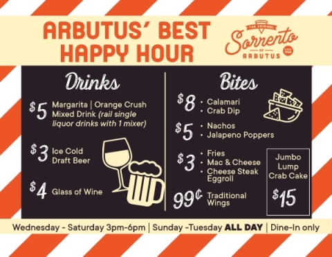 ARBUTUS’ BEST Happy Hour