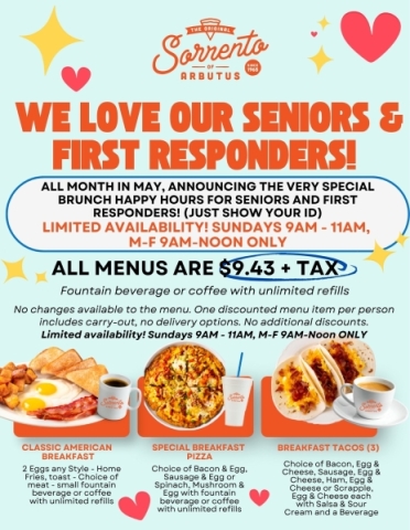 New Senior and First Responder May Specials! 